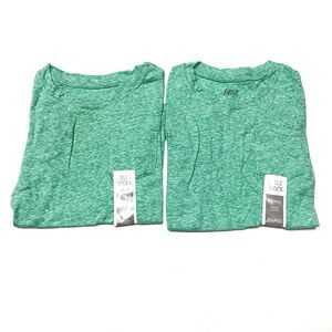 NWT Boys XS 4/5 Green Short Sleeve T-Shirt 100% Cotton Falls Creek Lot Of 2